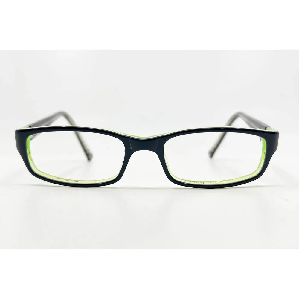 Nike 3515 Eyeglasses Kids Black Green Rectangle Full Rim Optical Frame 50-15-135